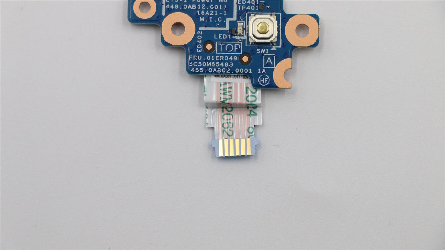Lenovo ThinkPad T570 P51s Power Button Board 01ER049