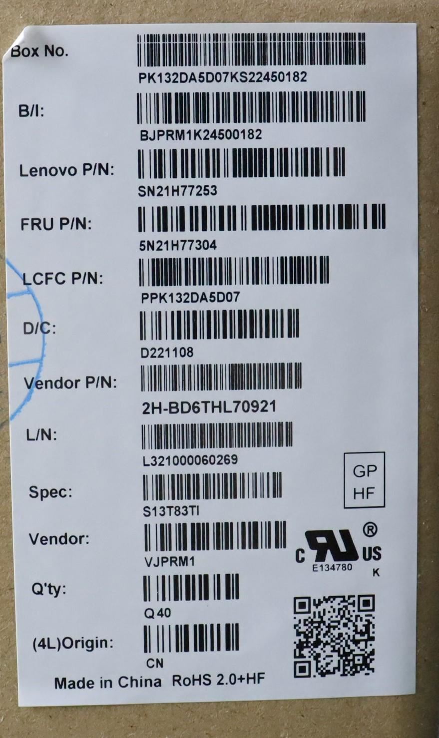 Lenovo ThinkPad L13 Gen 4 Keyboard Thai Grey Backlit 5N21H77304