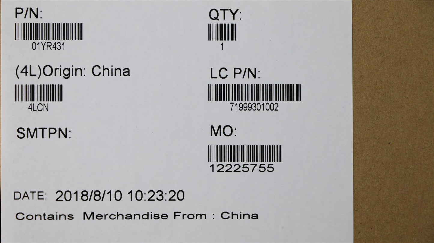 Lenovo MECH_ASM ASM_Case_Rear_Cover_IR_Black 01YR431
