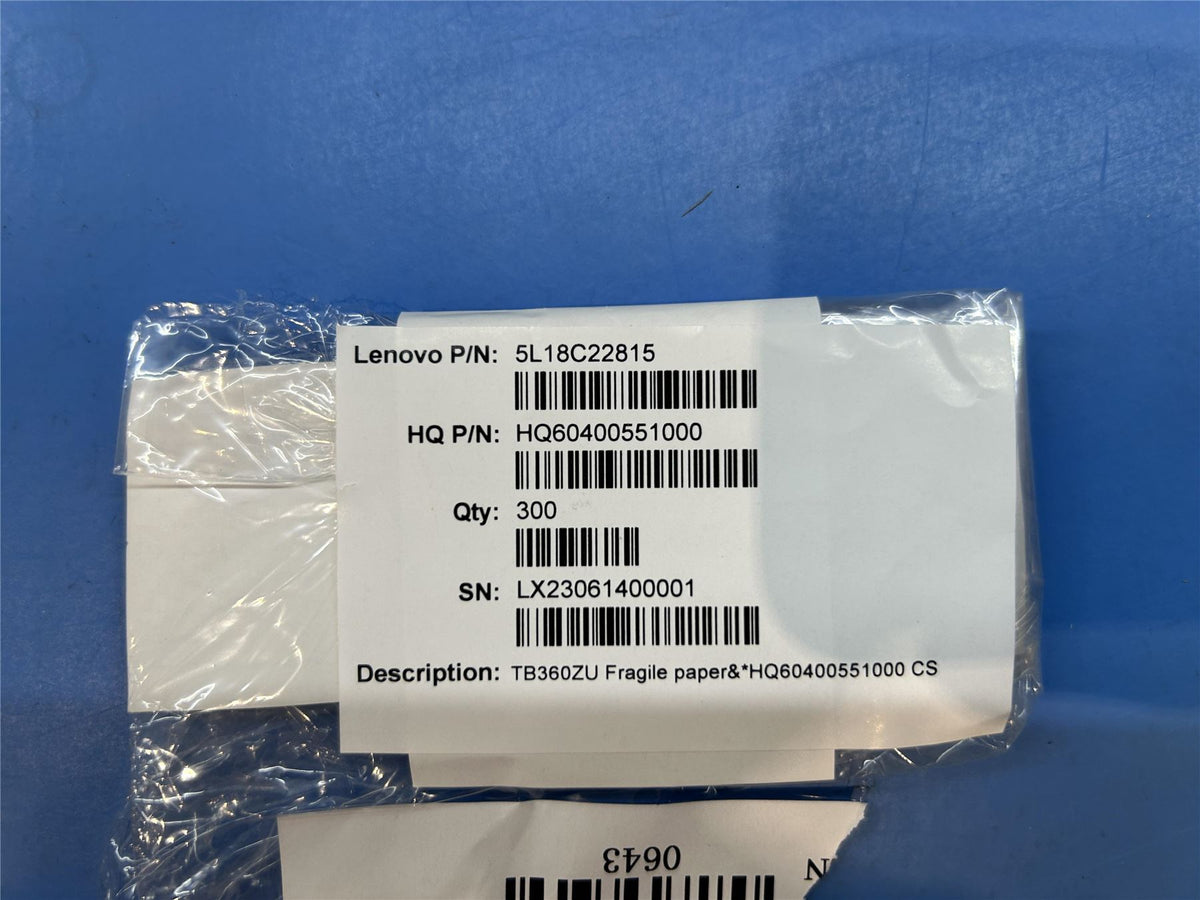 Lenovo TB360ZU Fragile paper&*HQ60400551000 CS 5L18C22815