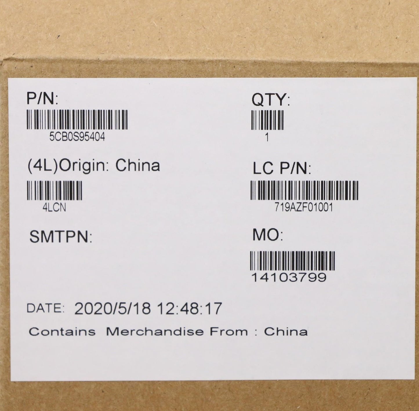 Lenovo FRU COVER A_COVER_PL_SUB_ASSY_BK 5CB0S95404