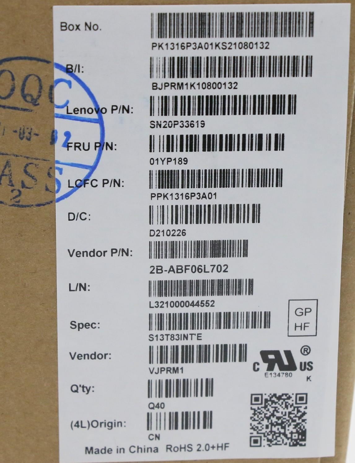 Lenovo ThinkPad X280 A285 X390 X395 L13 Keyboard US Black 01YP189