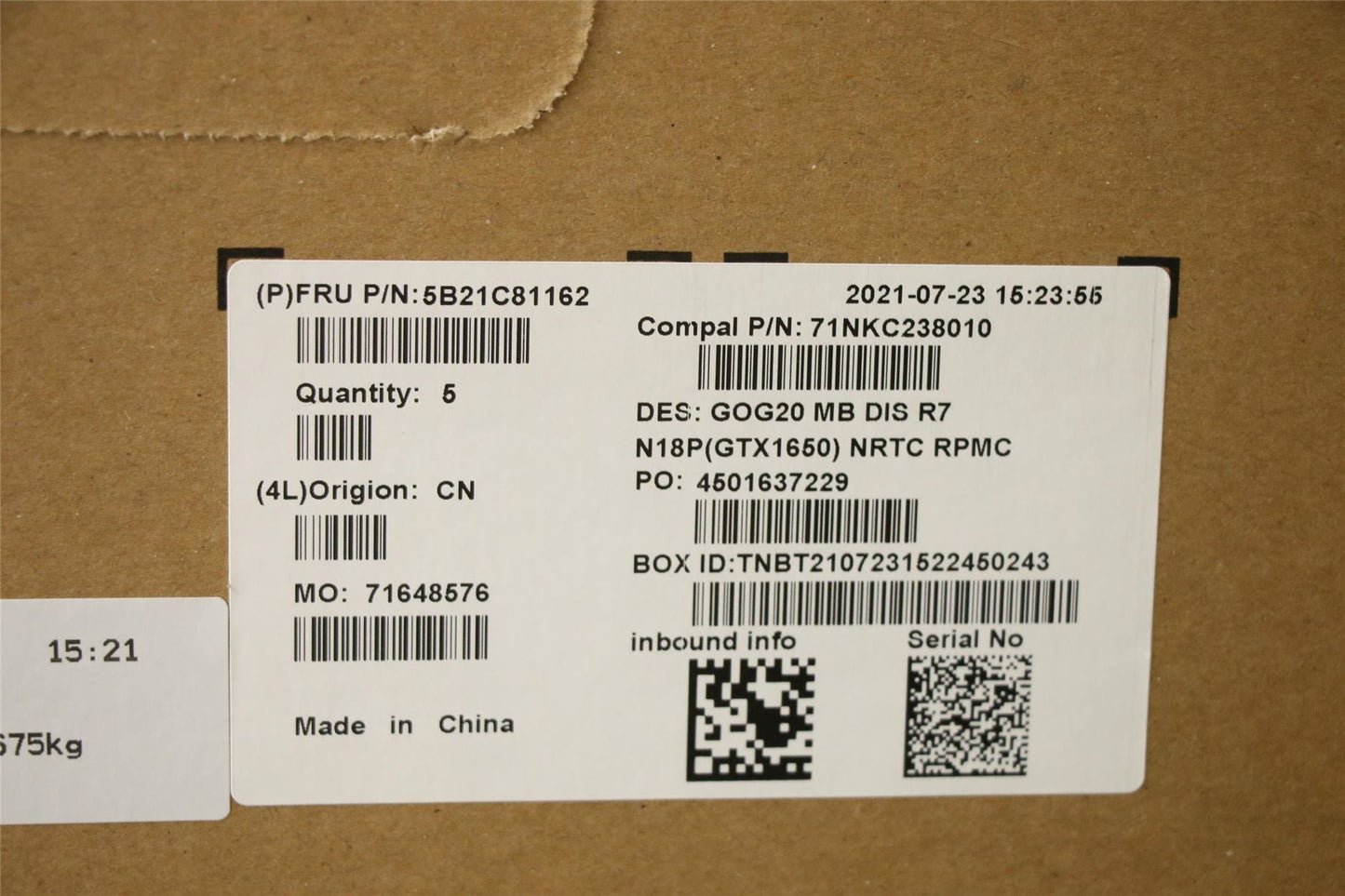 Lenovo IdeaPad 3 15ACH6 Motherboard Mainboard DIS AMDR75800H 5B21C81162