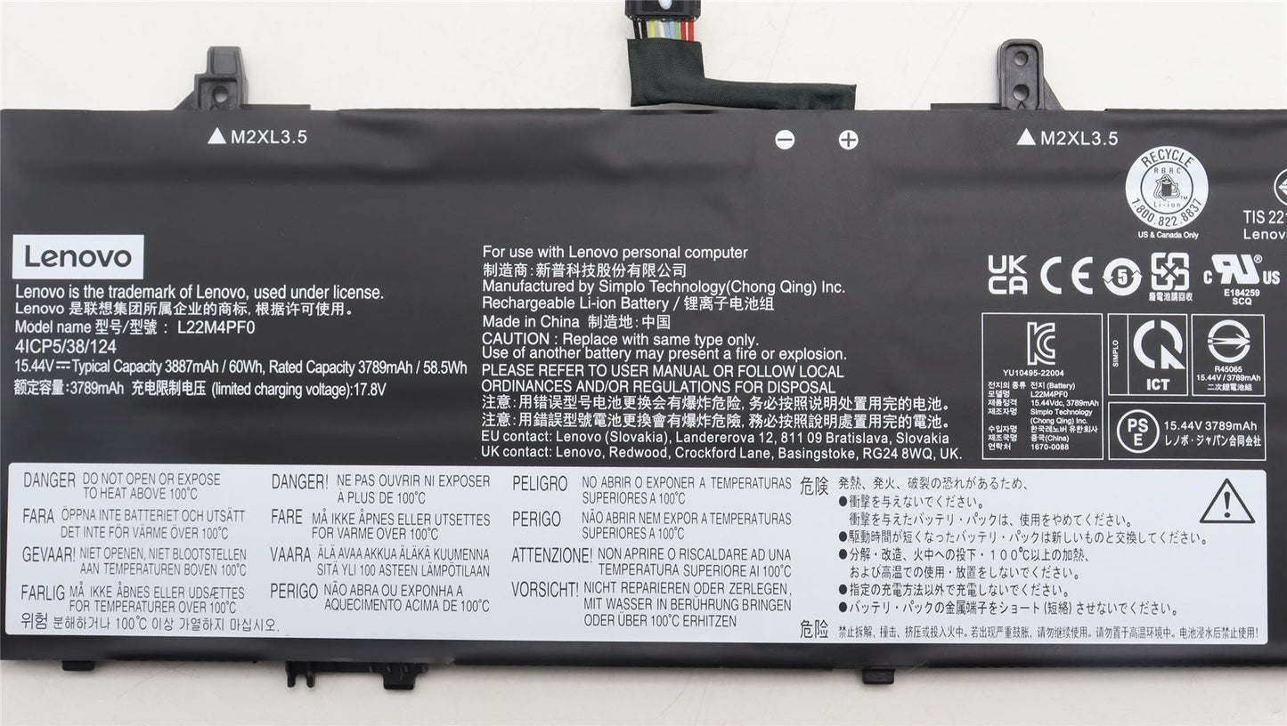 Lenovo Yoga 6 14IRP8 6 14IRH8 6 14IAP8 6 14APU8 7 14IRP8 Battery 5B11N45326