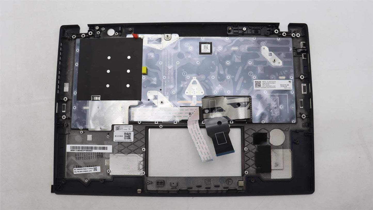 Lenovo ThinkPad T14s Gen 2 Keyboard Palmrest Top Cover Danish Black 5M11C48045