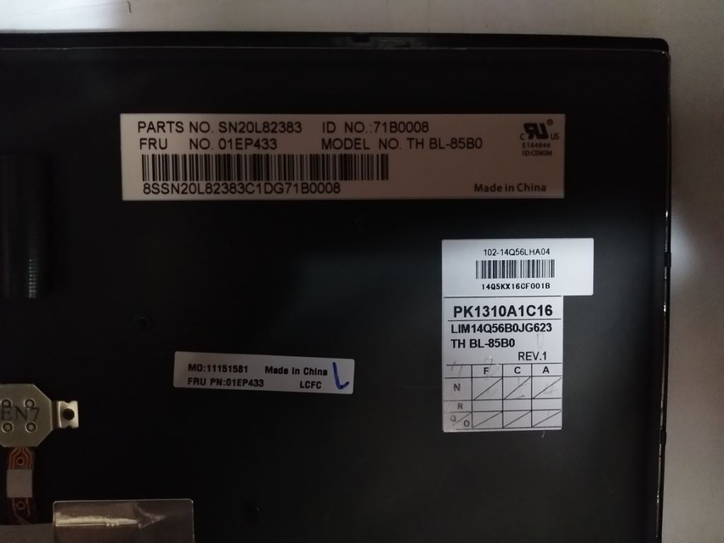 Lenovo NB_KYB KB Chicony Belgian 01EP433