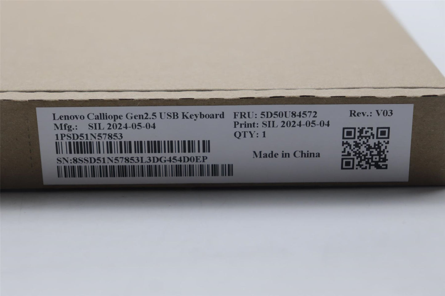 Lenovo DT_KYB Calliope USB G2.5 BK_BG 5D50U84572