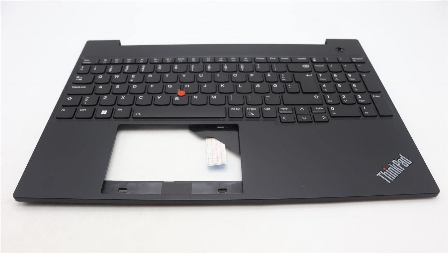 Lenovo ThinkPad E16 Gen 1 Keyboard Palmrest Top Cover Danish Black 5M11L65190