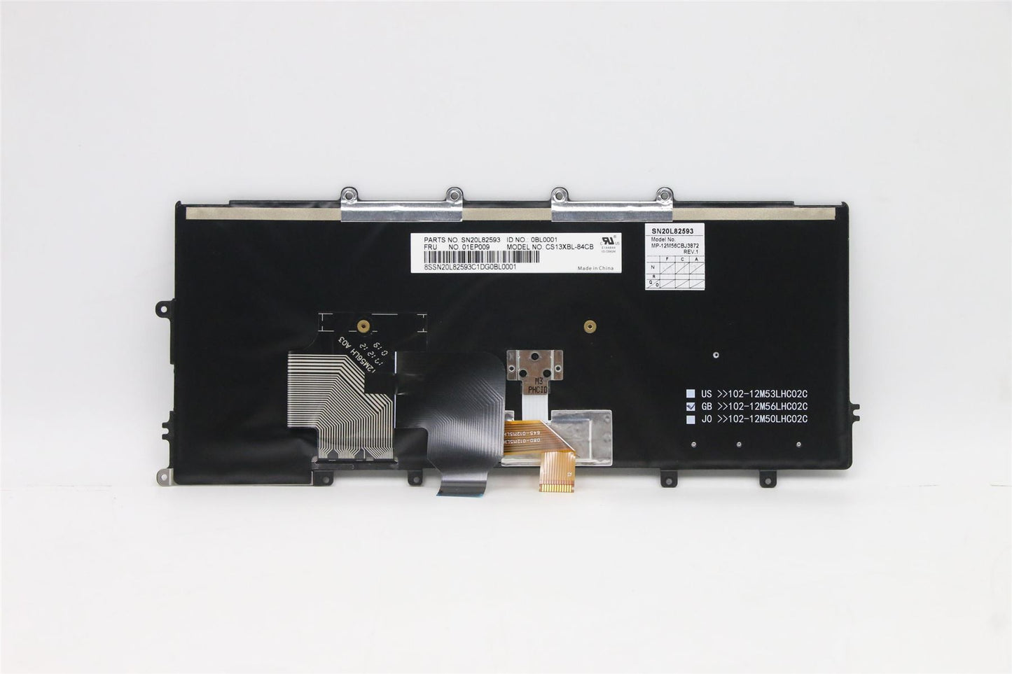 Lenovo ThinkPad X270 A275 Keyboard Slovakian Black Backlit 01EP009