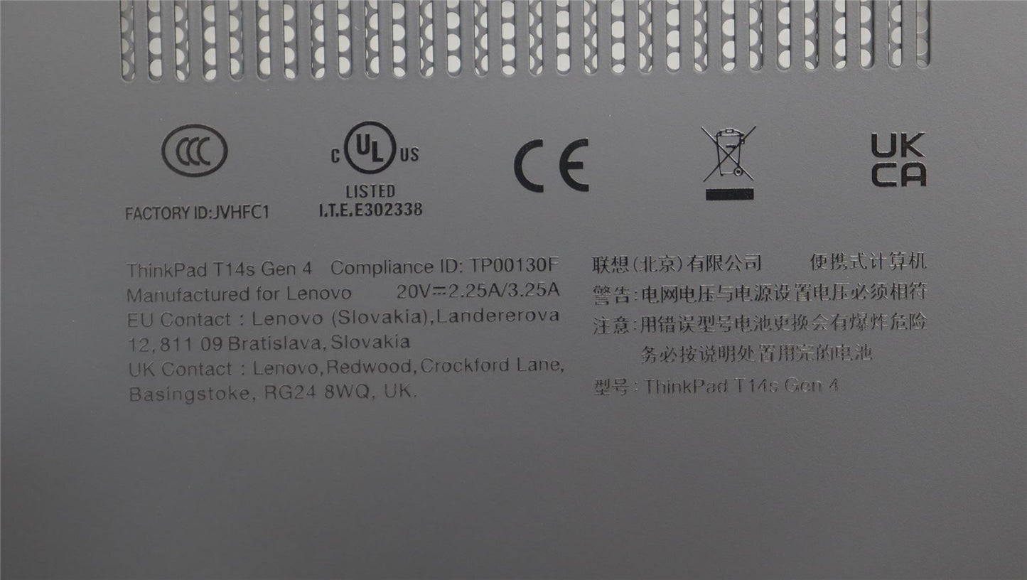 Lenovo FRU KT4D1_D_COVER_AL_WLAN_BLK_ASSY 5CB1L57621