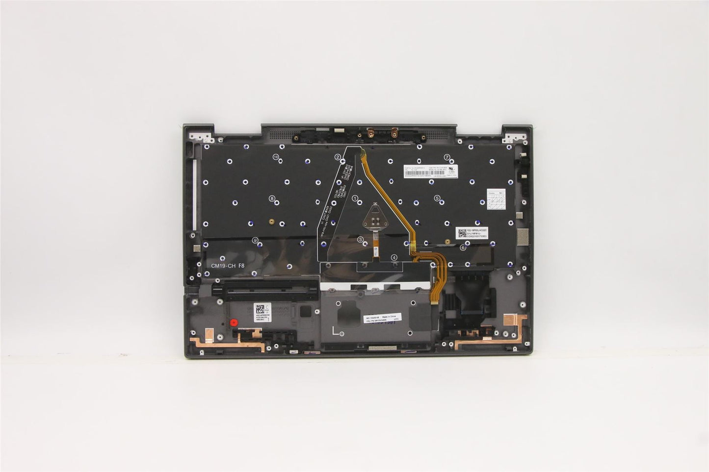 Lenovo Yoga X1 4th Keyboard Palmrest Top Cover Russain Grey Backlit 5M10V24935