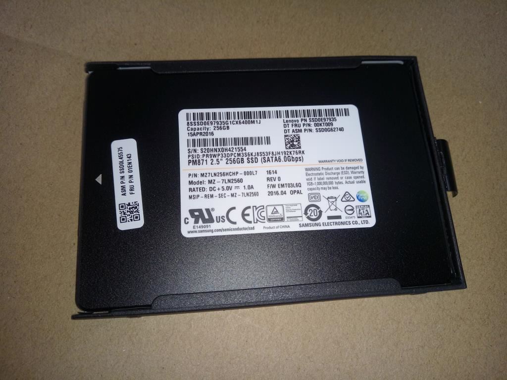 Lenovo ThinkPad E460 460 14 T470 T460s P40 L590 Solid State Drive SSD 00UP635