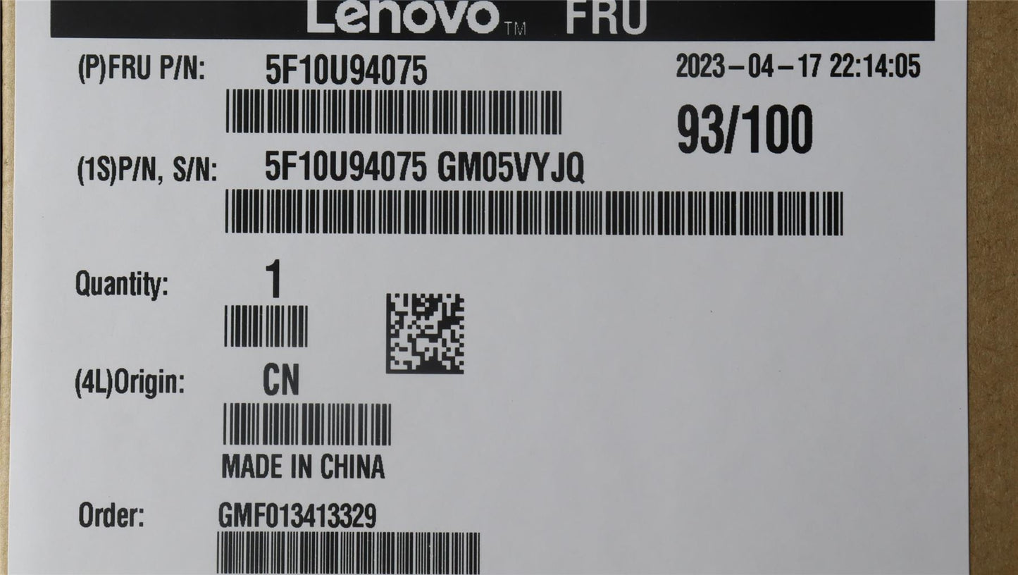 Lenovo Front System Fan 5F10U94075