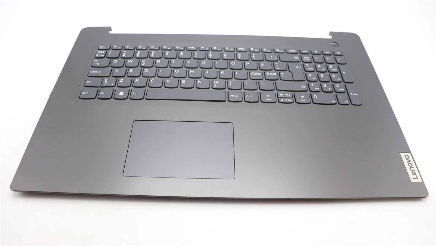 Lenovo V17 G4 IRU Palmrest Cover Touchpad Keyboard Nordic Iron Grey 5CB1L74851