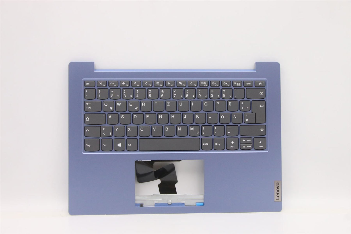 Lenovo IdeaPad 1-14IGL05 Palmrest Cover Keyboard German Blue 5CB0X57007