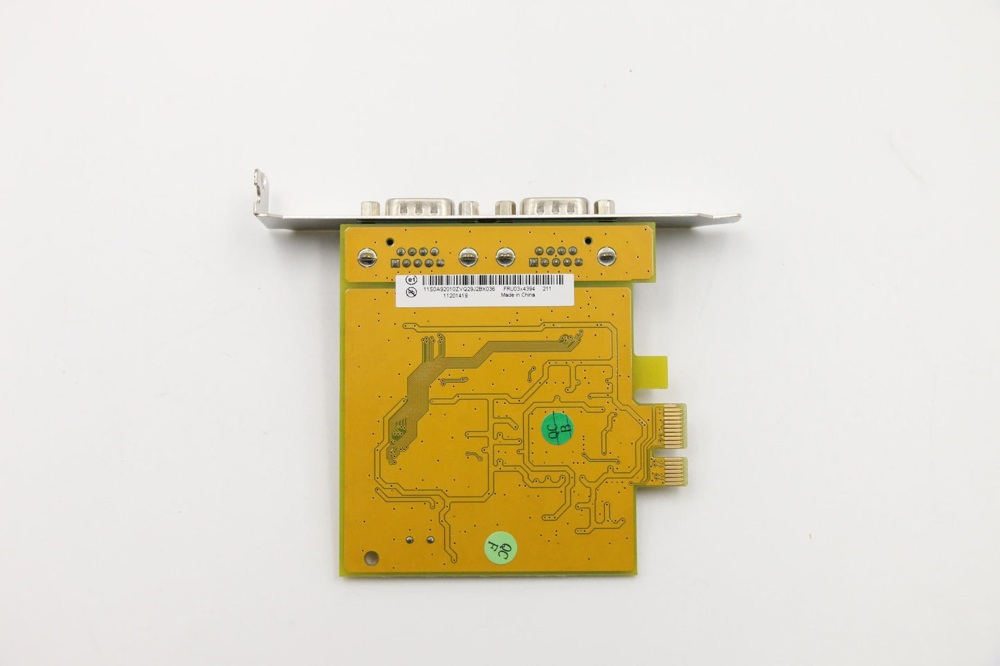 Lenovo to 2 port card Serial PCIe PCI Board 03X4394