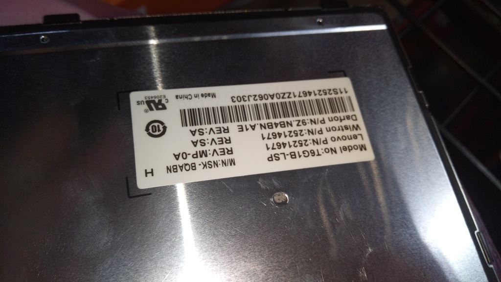 Lenovo LSP-T6G1B-DF-BlackeyBlackFrame-BLKBD Keyboard 25214671