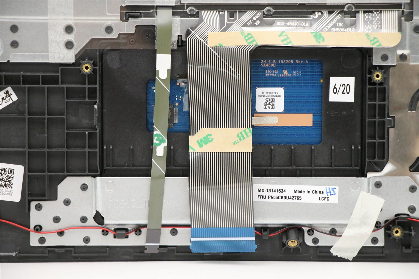 Lenovo Gaming L340-15IRH Keyboard Palmrest Top Cover Belgian Black 5CB0U42765