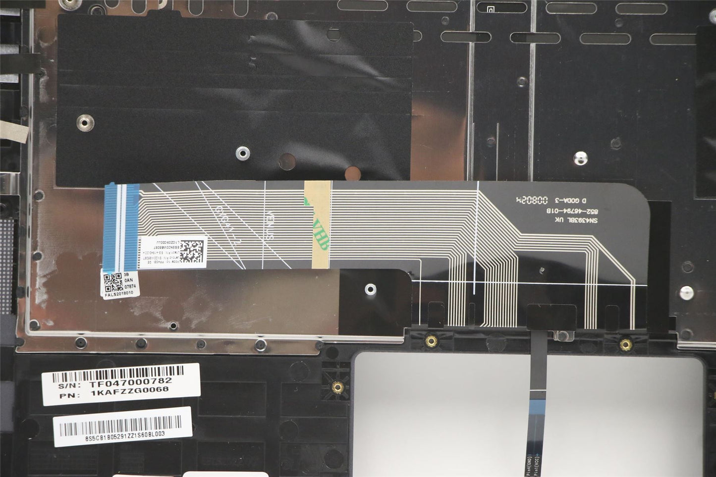 Lenovo Yoga 7-14ITL05 Palmrest Cover Keyboard German Grey 5CB1B05291
