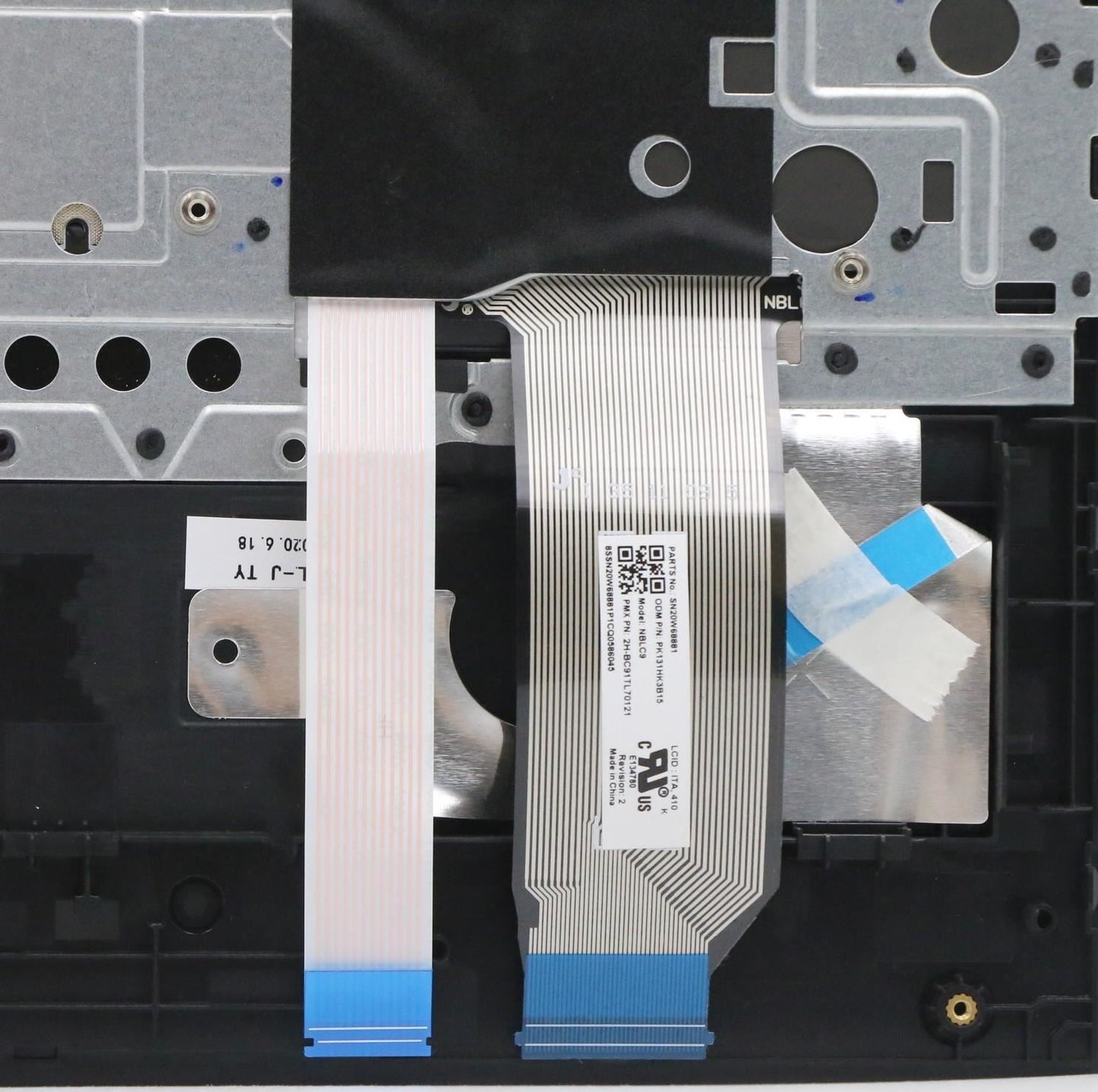 Lenovo ThinkPad E15 2 Tastatur-Handballenauflage, obere Abdeckung, Italienisches Schwarz, 5M10W64629