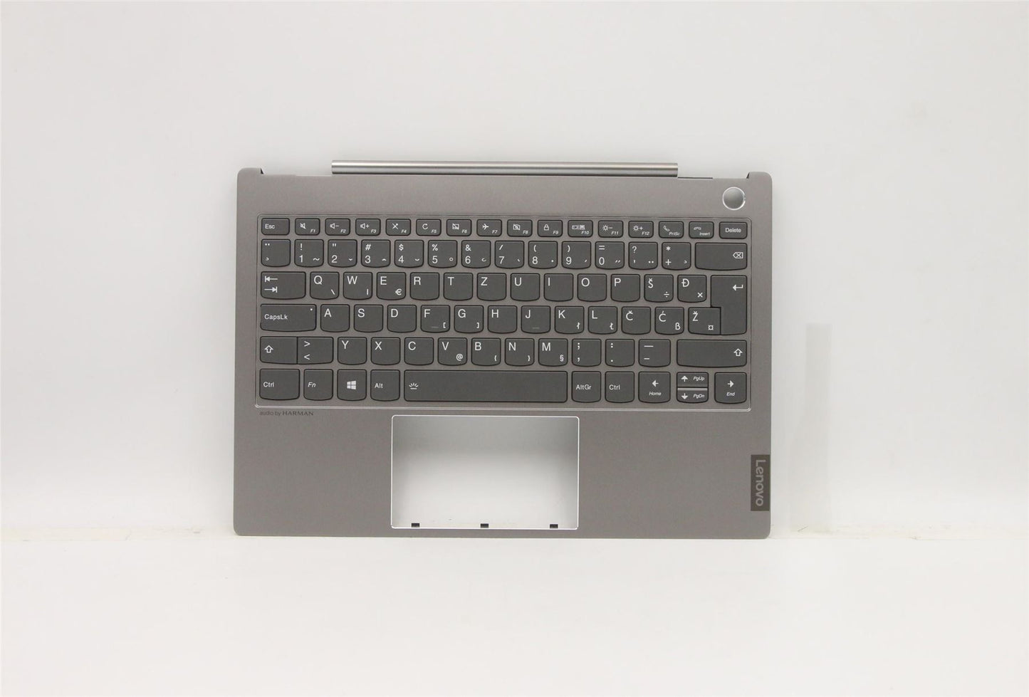 Lenovo ThinkBook 13s-IML Palmrest Cover Keyboard Belgian Grey Backlit 5CB0W44287