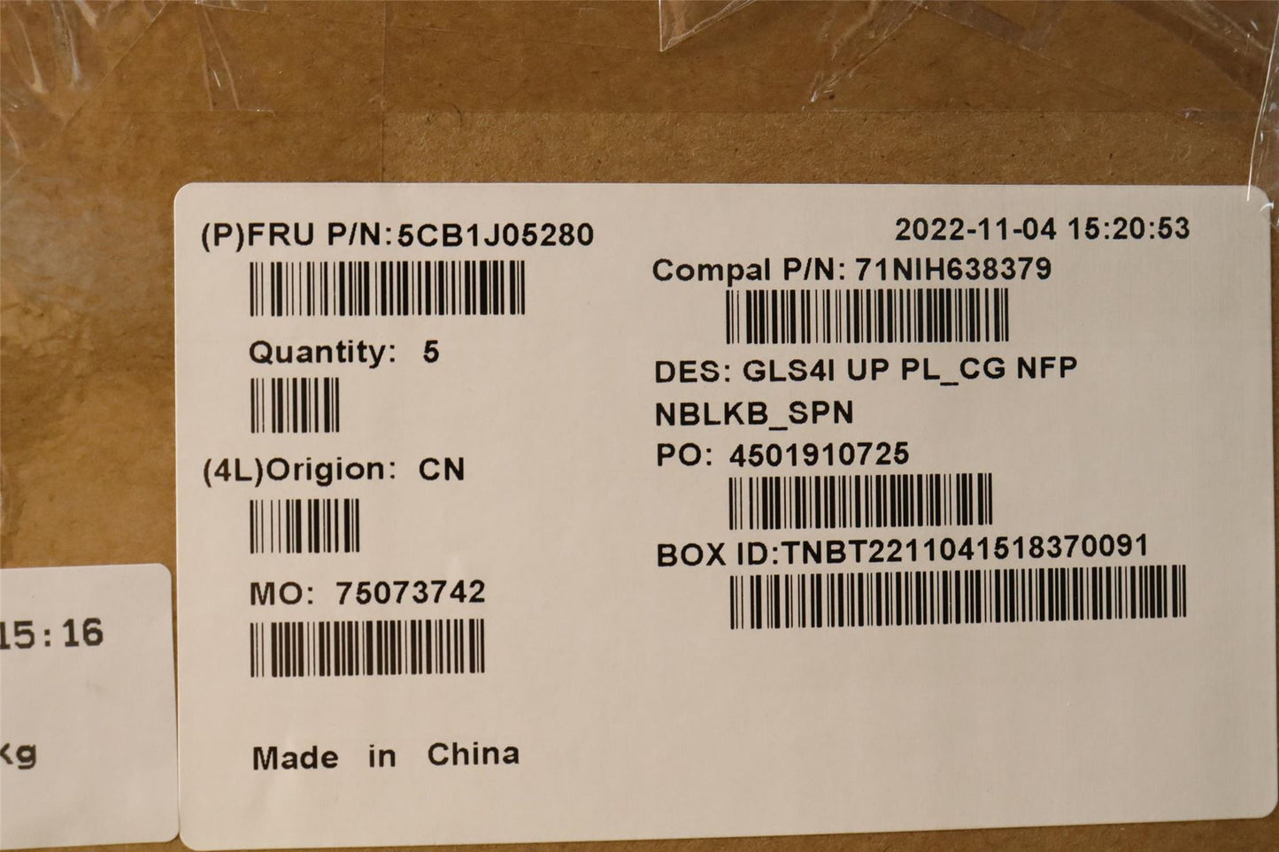Lenovo UpperCaseASM_SPA C82SD PLCG NFPNBL 5CB1J05280