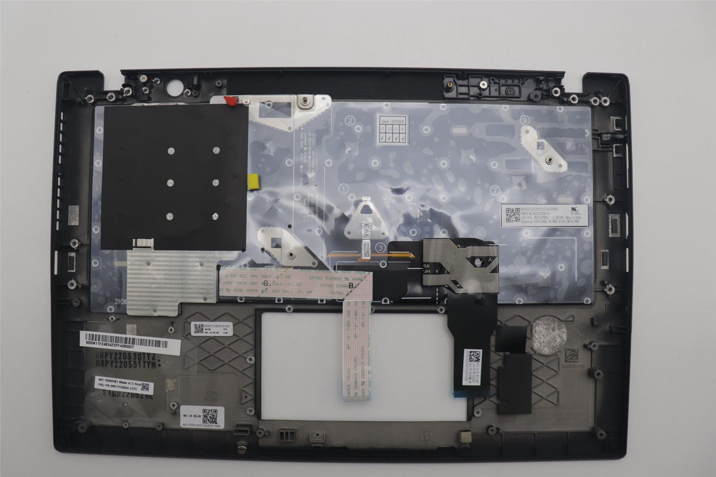 Lenovo ThinkPad T14s Gen 2 Keyboard Palmrest Top Cover Nordic Black 5M11F24624
