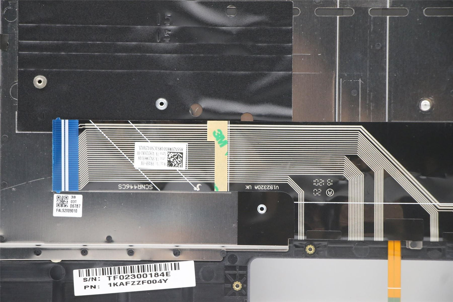 Lenovo IdeaPad 7 14IIL05 Keyboard Palmrest Top Cover French Grey 5CB0X55869