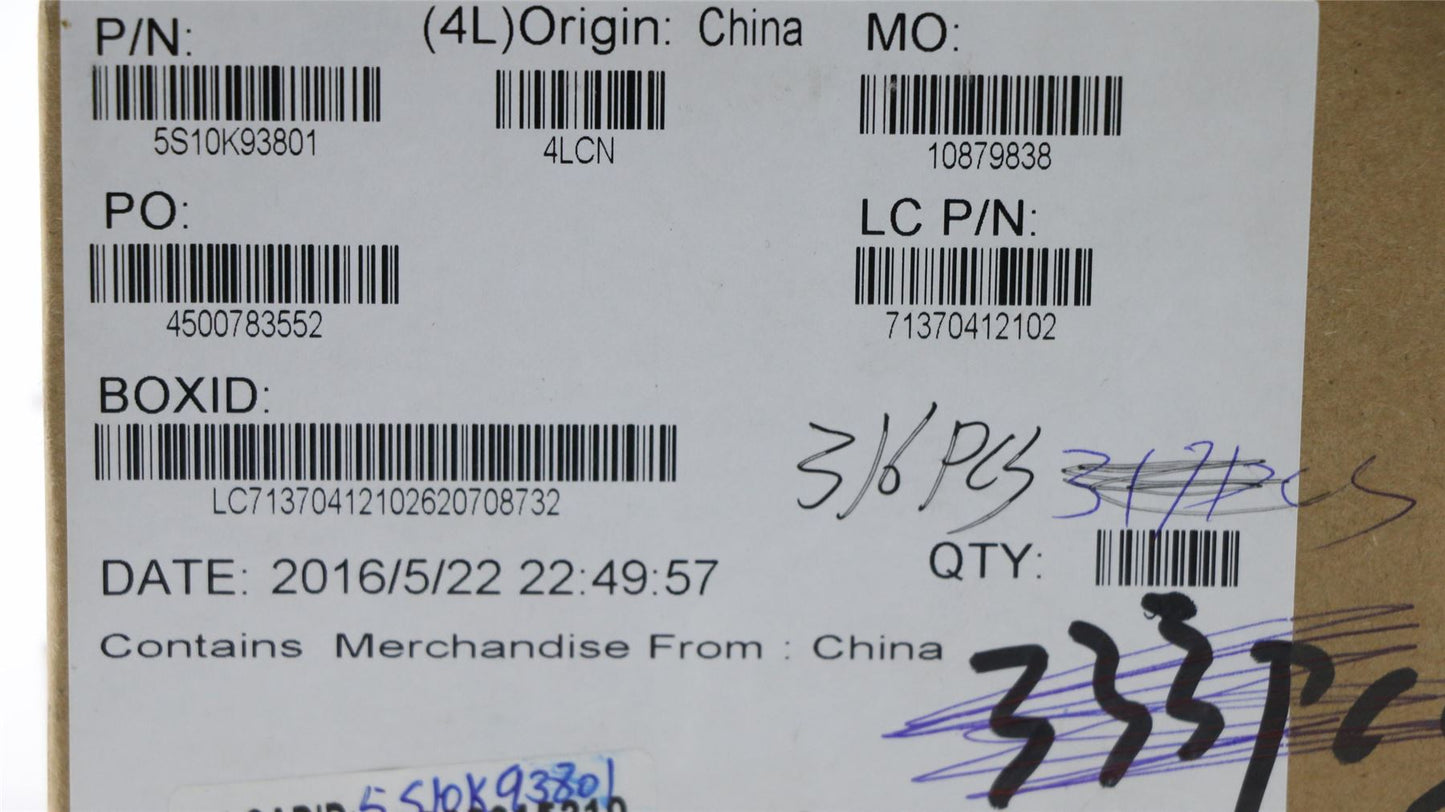 Lenovo 5S10K93801 SCREW Screw L 80ML 2D 3L K 4.5D 0.5T