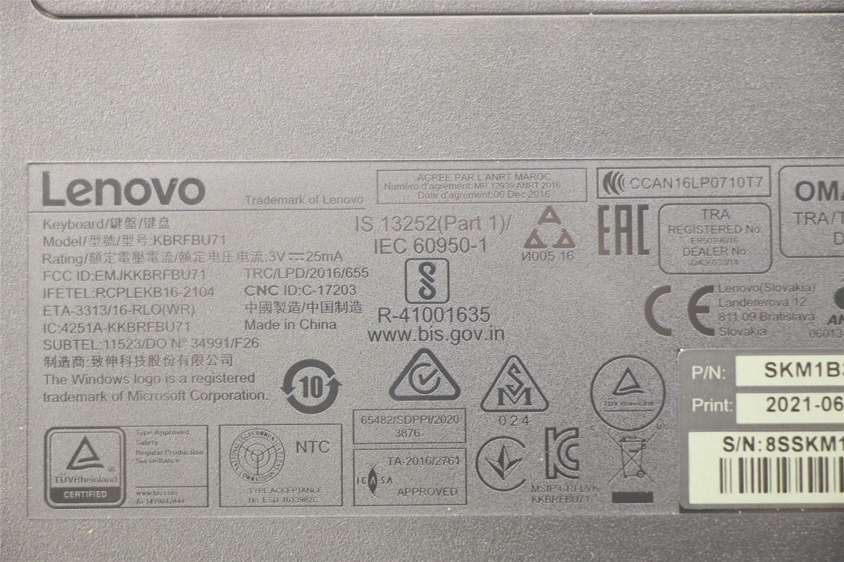 Lenovo KYB_MOUSE Primax R71_G2 2.4G BKG TR_179 Turkish Keyboard 5KM0U87619