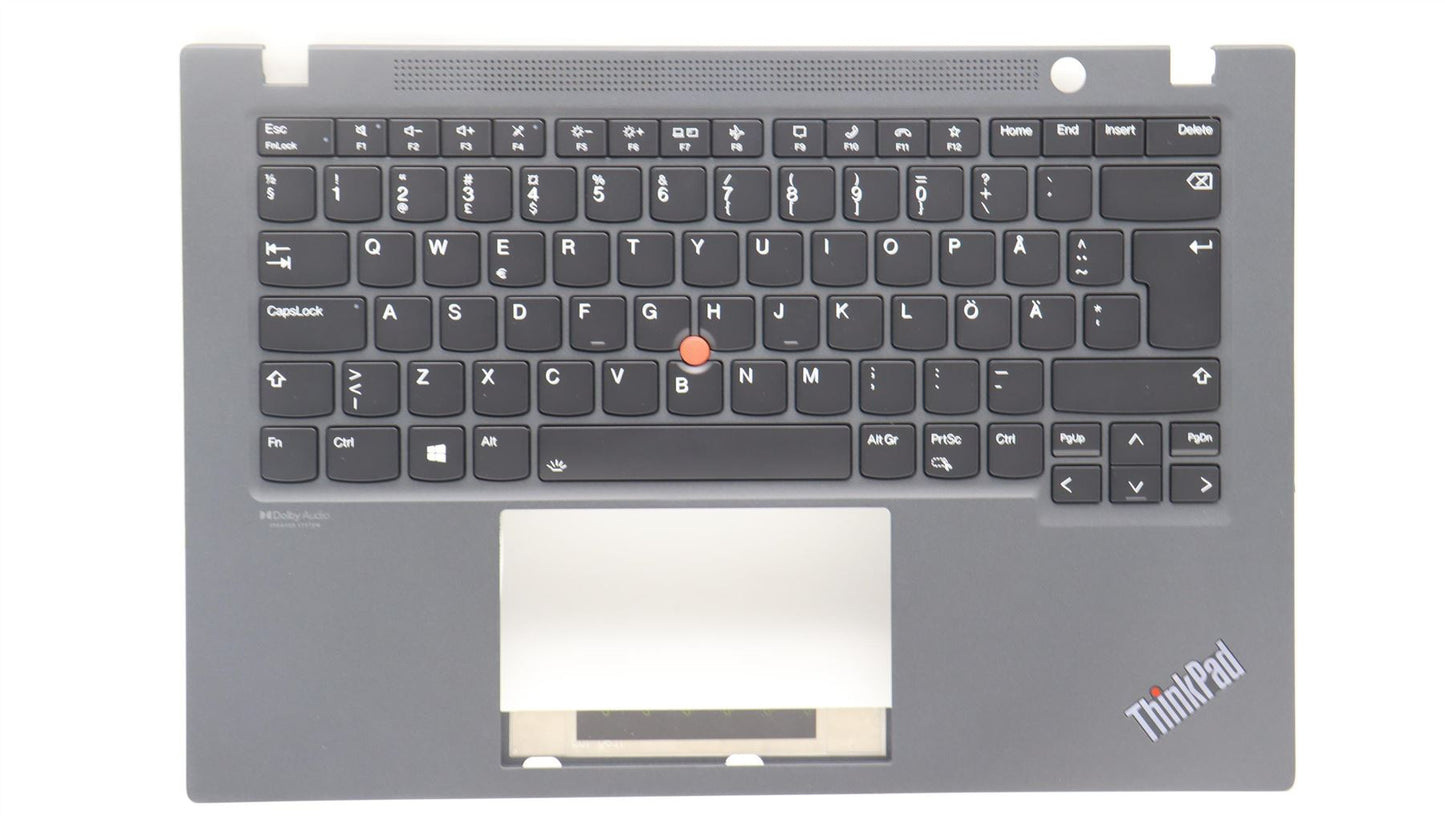 Lenovo ThinkPad T14s 2 Keyboard Palmrest Top Cover Swedish Finnish 5M11A37728