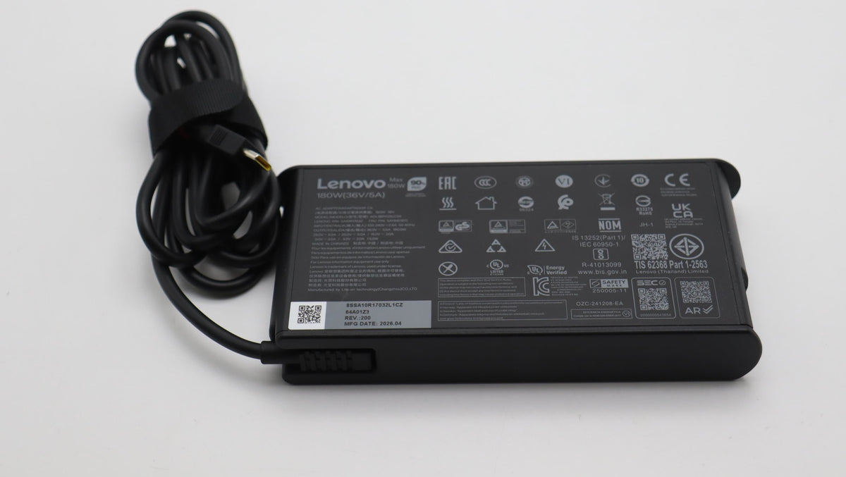 Lenovo AC_ADAPTER PD,180W,36/28~5V,3P,WW,LTN 180W USB-C 5V 3 Pin AC Charger Adapter 5A11K67872