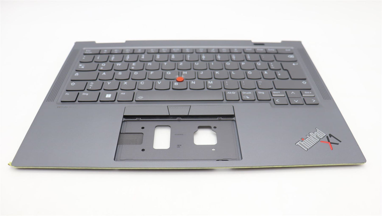 Lenovo Yoga X1 8th Gen Palmrest Touchpad Cover Keyboard German Grey 5M11H62420