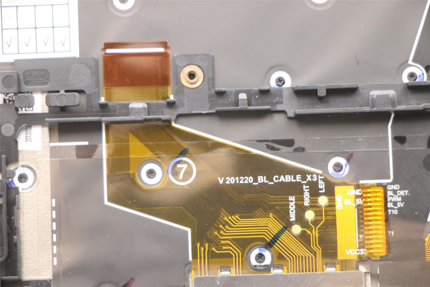 Lenovo ThinkPad X1 6th Gen Keyboard Palmrest Top Cover Bulgarian 5M11C40995