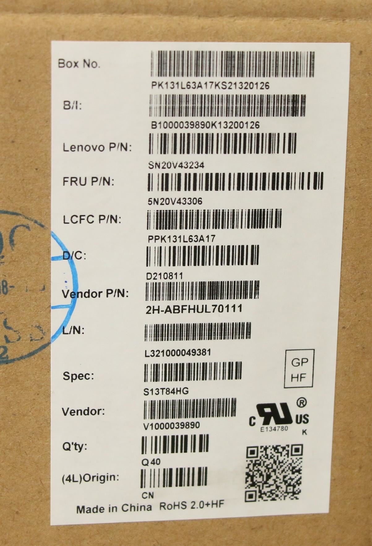 Lenovo ThinkPad L13 2 X13 Keyboard Hungarian Black 5N20V43306