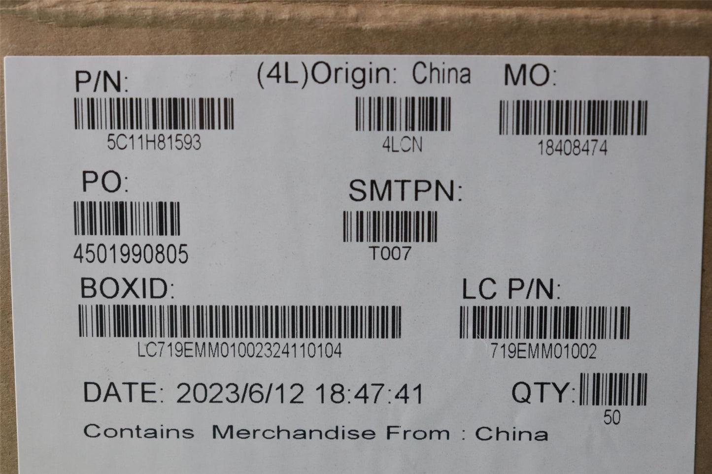 Lenovo CABLE FRU FFC 10P F P0.5 PAD=0.3 FPR/B 5C11H81593