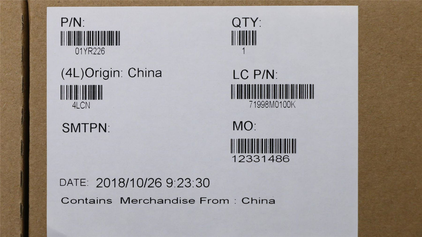 Lenovo 01YR226 NOK,i7-8550U,16G,TPM2
