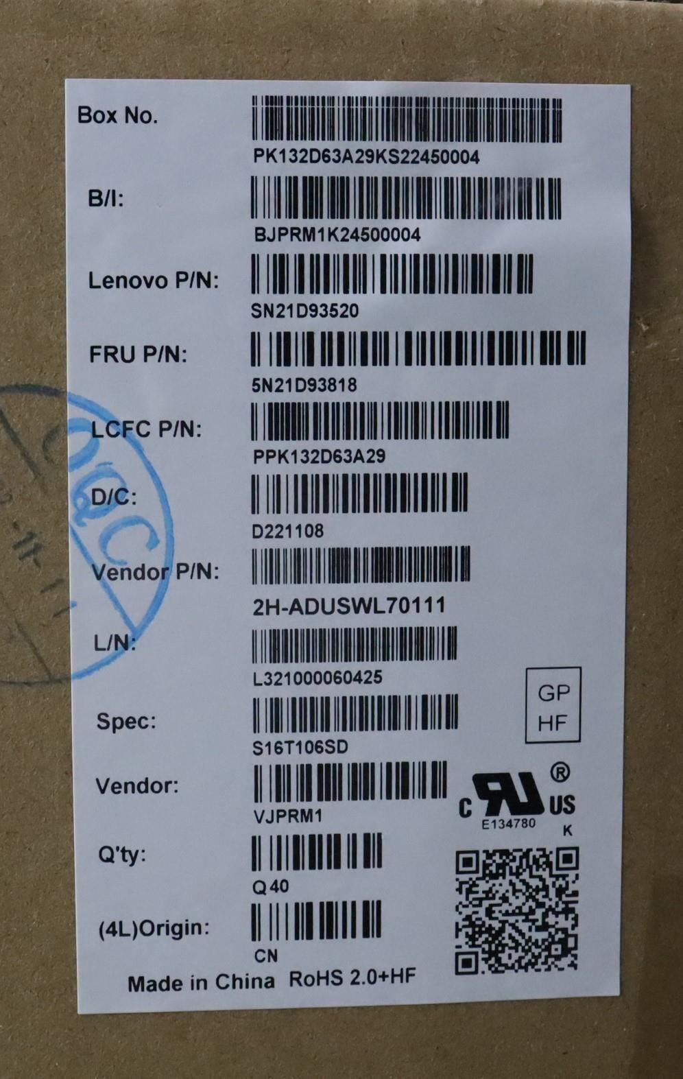 Lenovo ThinkPad P16s 1 L15 3 T16 1 Keyboard Swedish Finnish Black 5N21D93818