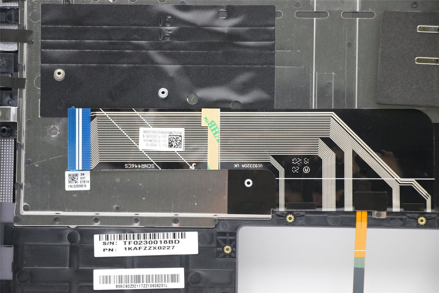 Lenovo Yoga 7-14ARE05 Palmrest Cover Keyboard Nordic Grey 5CB0Z32117