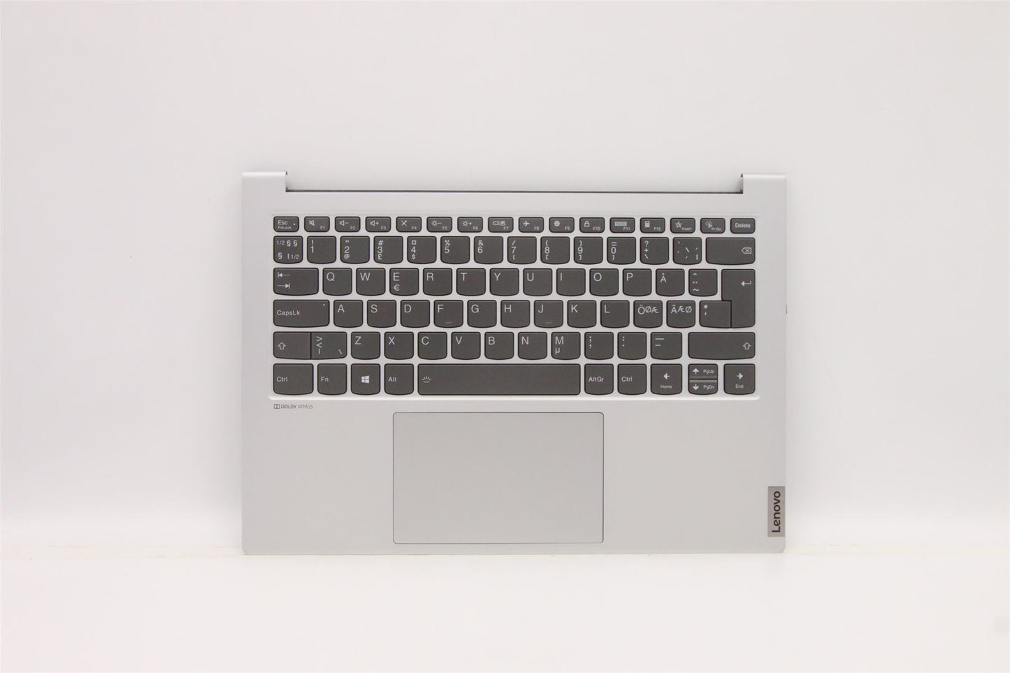 Lenovo Yoga 7 Pro-14IHU5 Keyboard Palmrest Top Cover Norwegian Silver 5CB1C19303