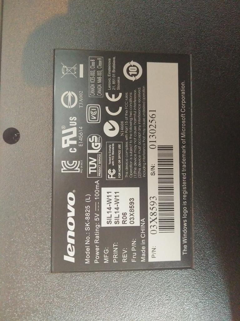 Lenovo Arabic/French Keyboard 03X8593