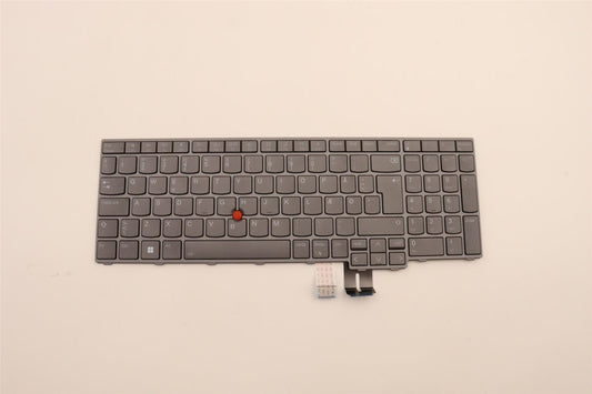 Lenovo ThinkPad P16 2 P16 1 Keyboard Danish Grey Backlit 5N21F39328