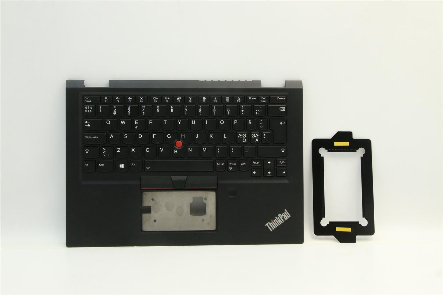 Lenovo Yoga X390 Keyboard Palmrest Top Cover Nordic Black Backlit 02HM714