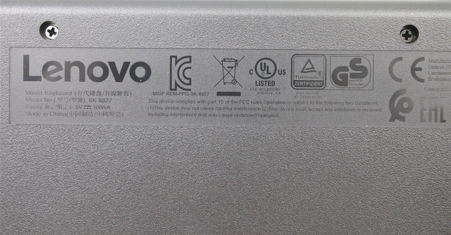 Lenovo ThinkCentre M920z M75q 2 M70q 3 M80s 3 M90a 3 USB Wired Keyboard 00XH693