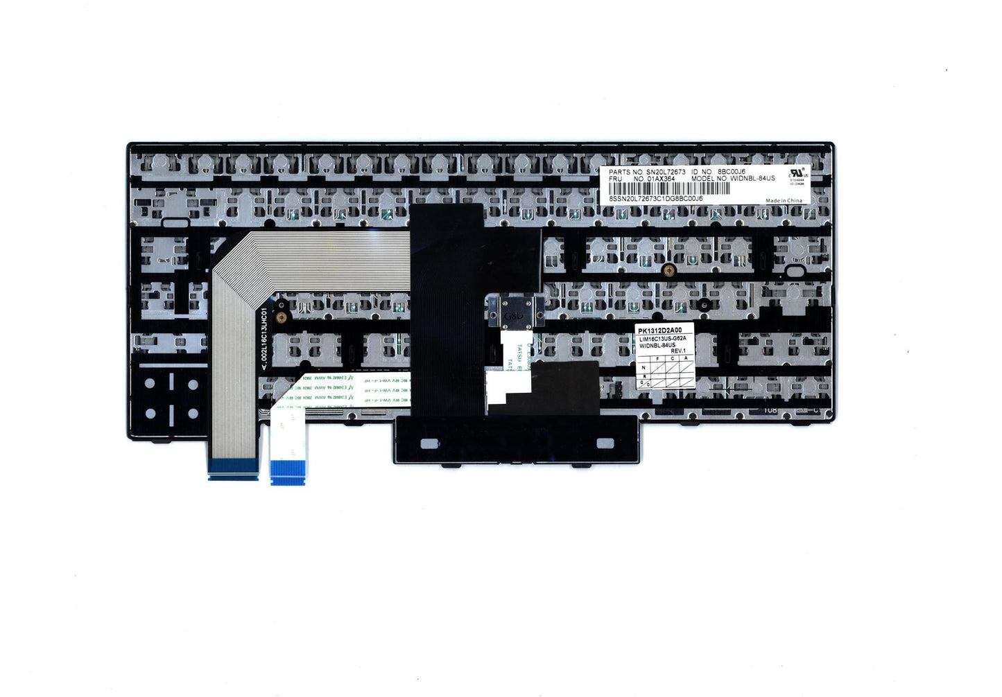 Lenovo ThinkPad T470 A475 Keyboard US Black 01AX364