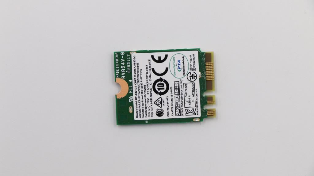 Lenovo 01AX754 Wireless, CMB, CBT, 8821CE FCC