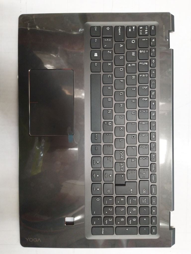 Lenovo Yoga 510-15IKB Keyboard Palmrest Top Cover Nordic Black 5CB0M32608