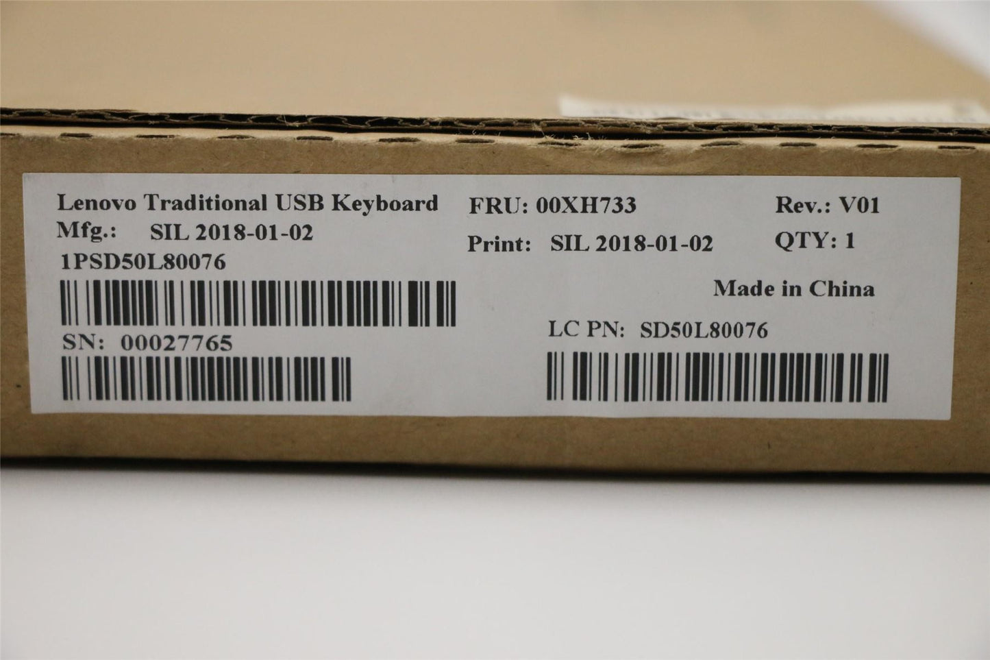 Lenovo ThinkStation P510 P710 P720 P920 P520 USB Wired Keyboard Black 00XH733