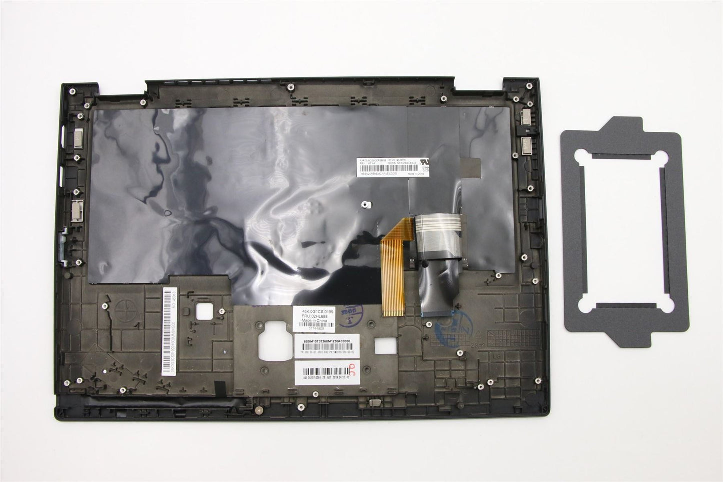 Lenovo Yoga X390 Keyboard Palmrest Top Cover US Europe Black Backlit 02HL688