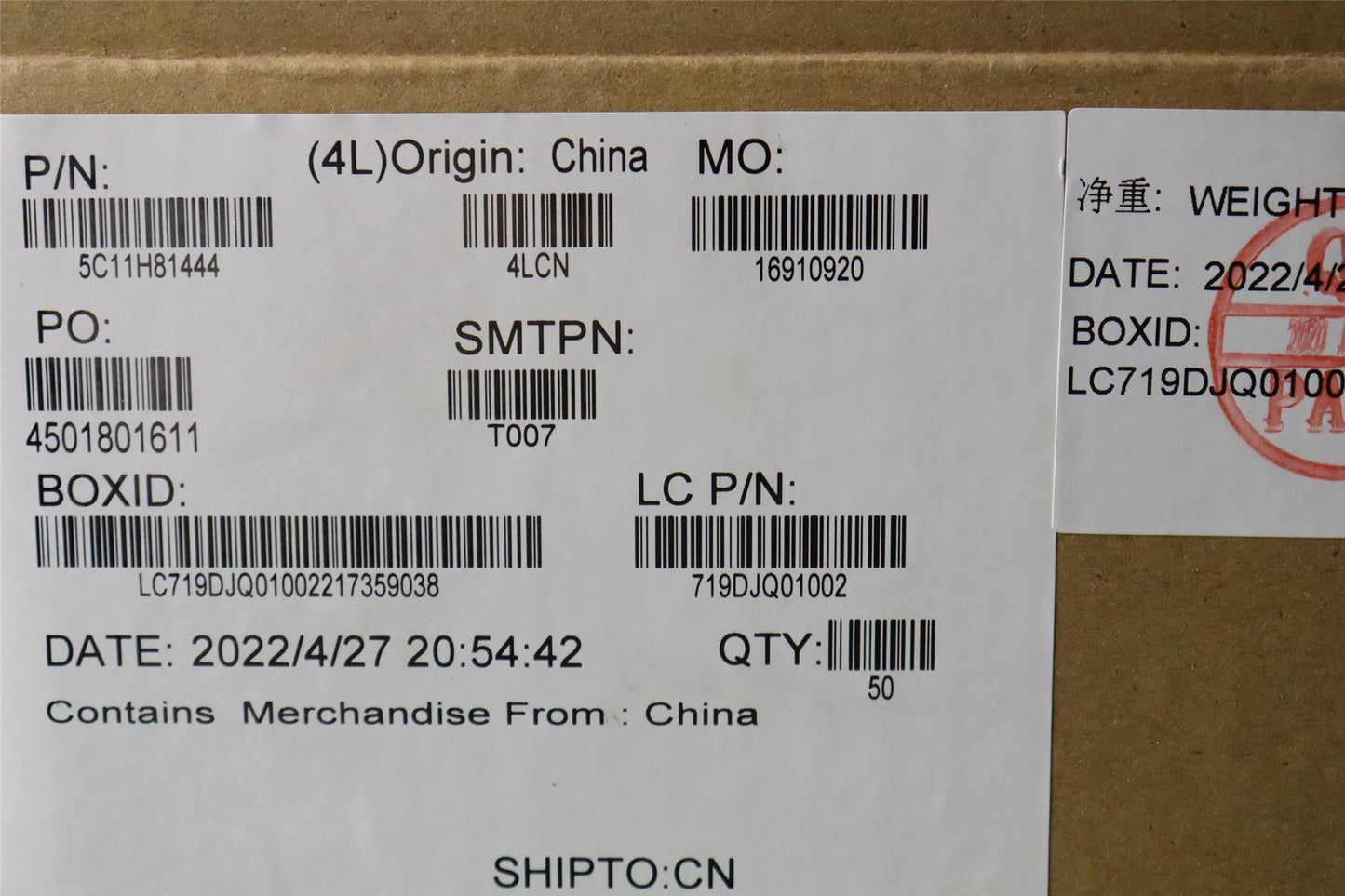 Lenovo USB CAB FPC JT4C5 NF-E422 HY SB/B 5C11H81444